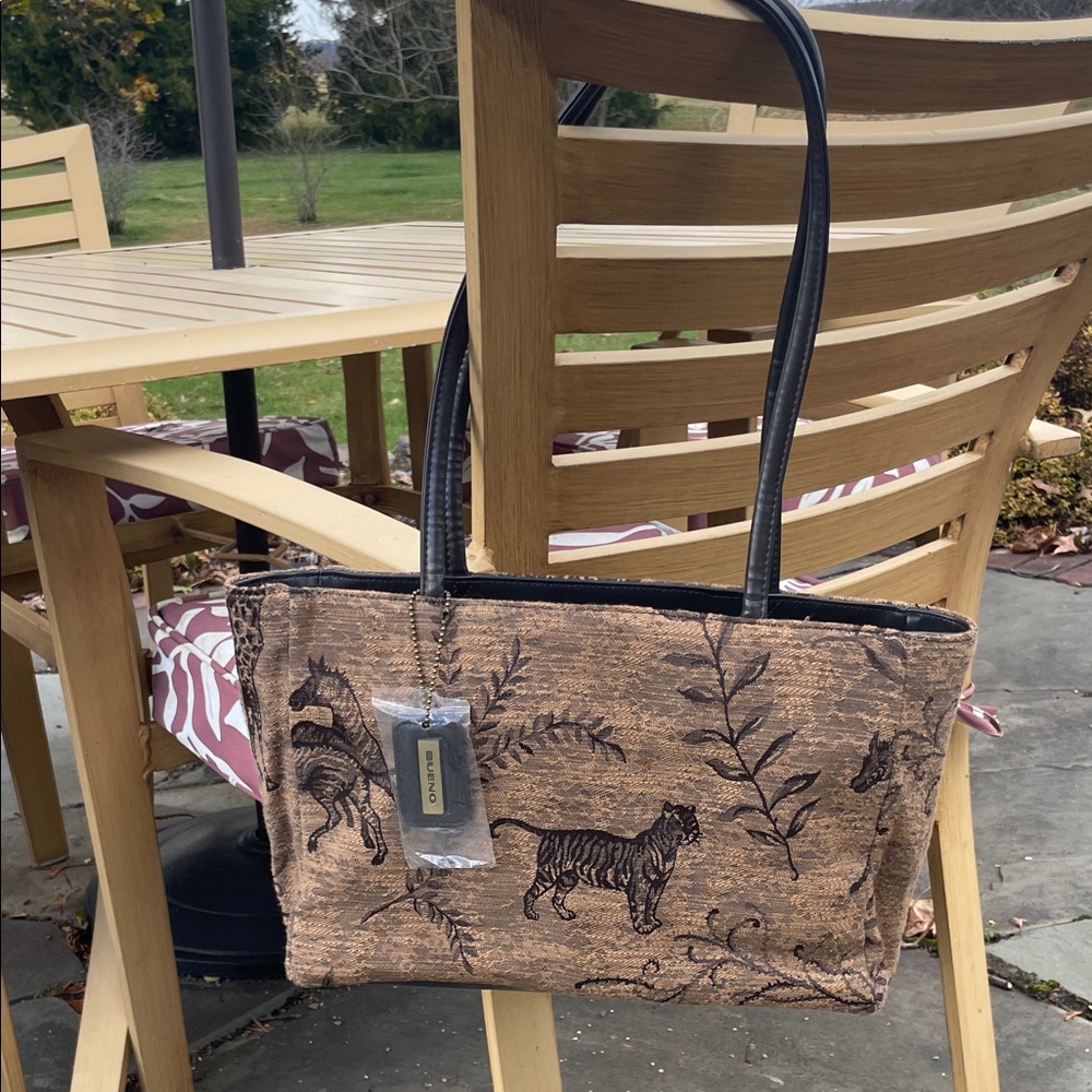 Bueno Brown and Tan Animal Print versatile bag NWT